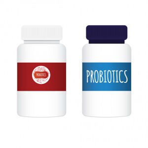 probiotic and bacteria. Simple flat style trend of modern probiotics logo graphic design, isolated on white background.Good bacteria of microorganisms isolated on white background.