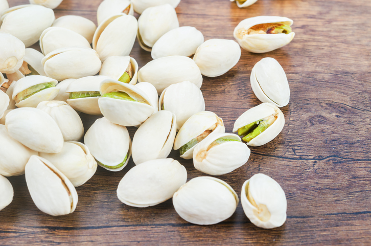 The pistachio in shell nuts